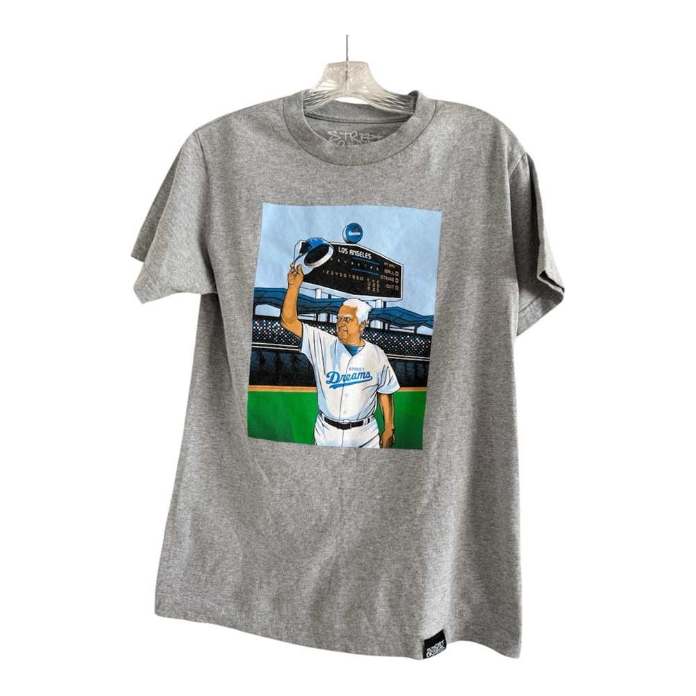 TOMMY LASORDA Street Dreams (NWOT) MLB LA Dodgers Baseball Tee T-Shirt (SMALL)